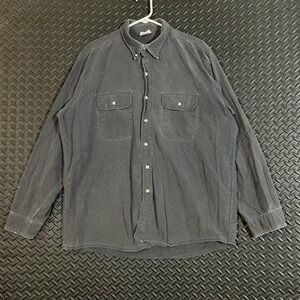 FiveBrother Dark Gray Button Up Long Sleeve Casual‎ Shirt Men's Size Tallman XL